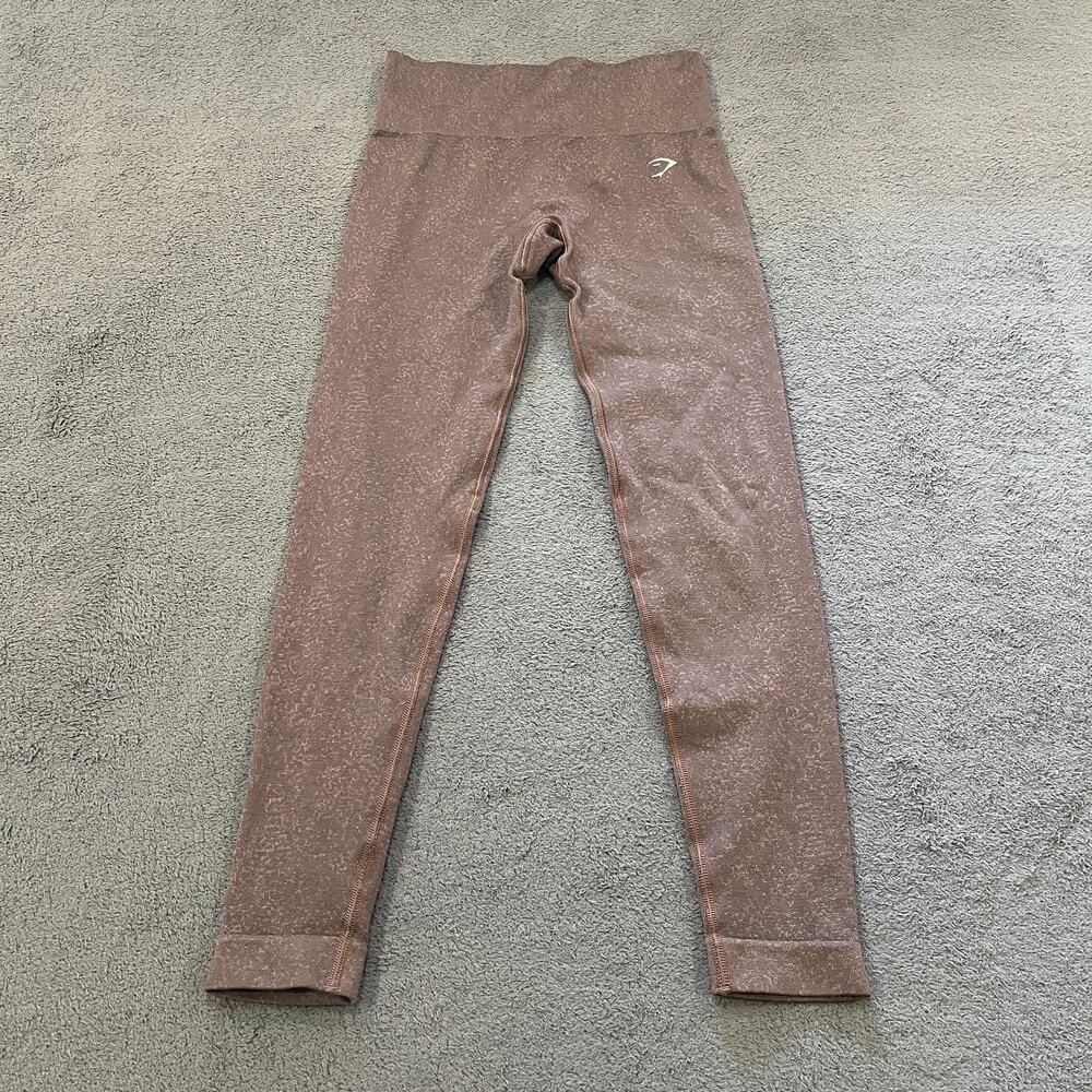 Gymshark Adapt Fleck Brown High Rise Seamless Yoga Leggings Women’s Size XS